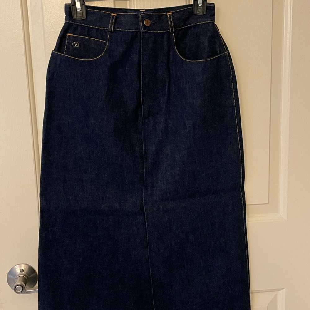 Vintage Denim Valentino midi skirt
